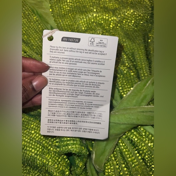 NWT Retrofete Gabrielle Vibrant Green Wrap Dress size XS - Picture 8 of 8